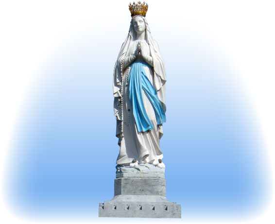 Vierge couronnée de Notre Dame de Lourdes